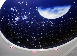 Натяжной потолок Звездное небо для сенсорной комнаты